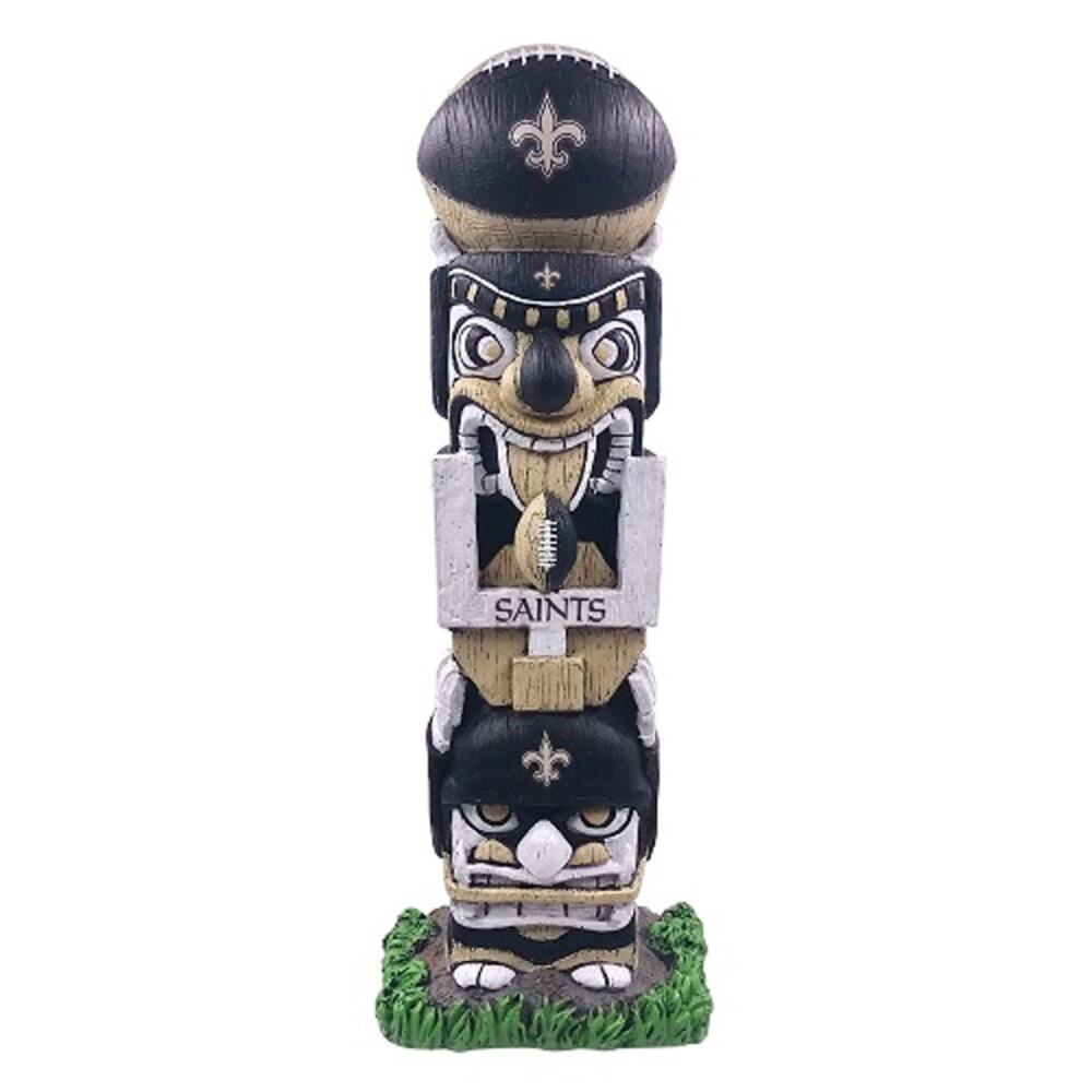 NFL Saints Tiki Face Totem Pole Figurine 16" New Orleans Indoor/Outdoors New